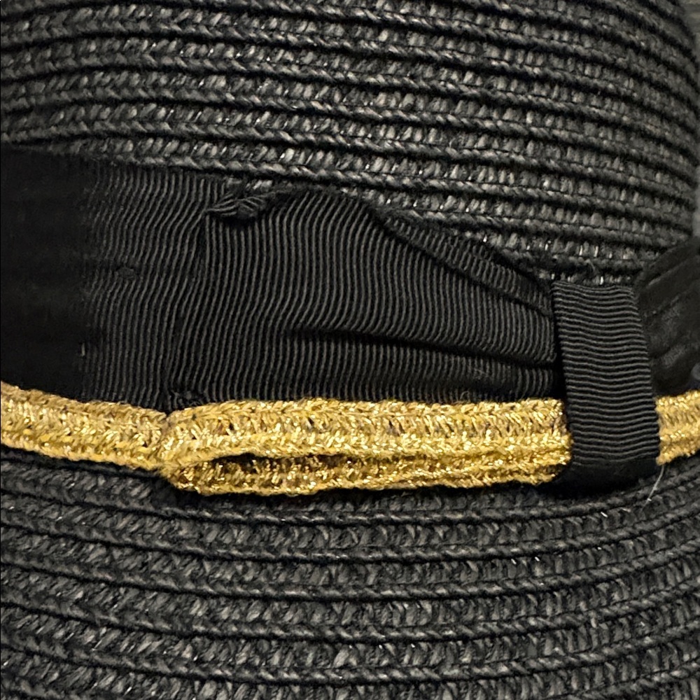 Elegant Black and Gold Women's Hat - Picture 2 of 4